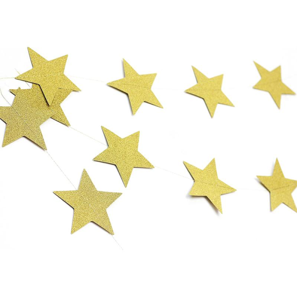 2mgoldglitterstargarland